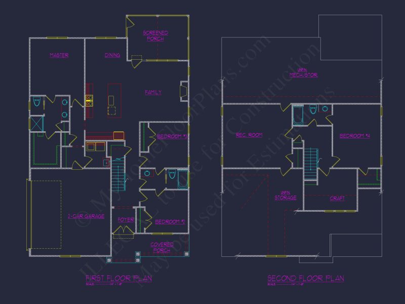 Beautiful house Floor Plan with CAD Designs and Blueprints