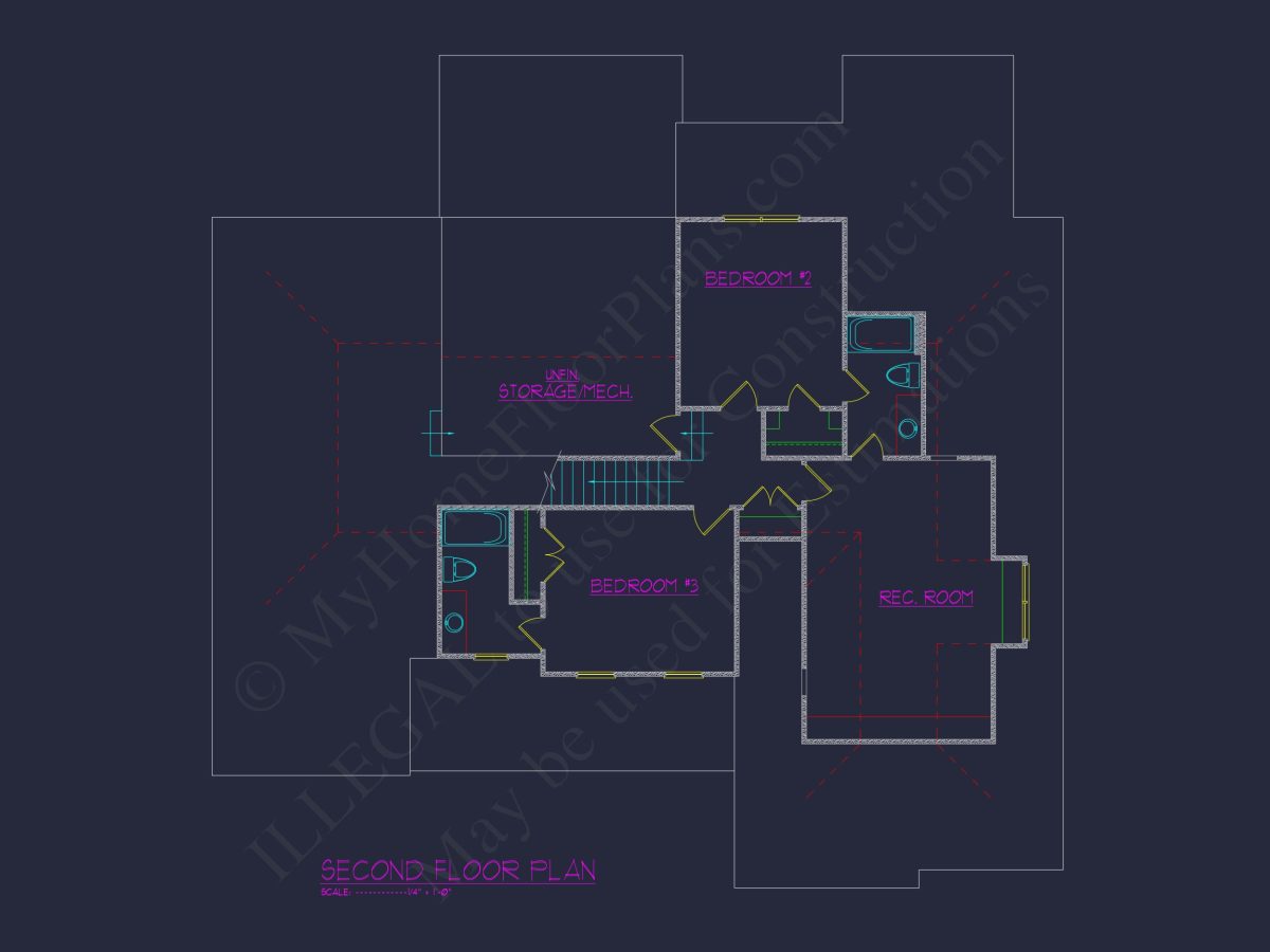 Beautiful house Floor Plan with CAD Designs and Blueprints