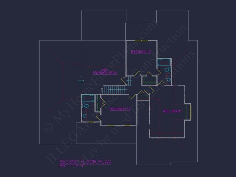 Beautiful house Floor Plan with CAD Designs and Blueprints