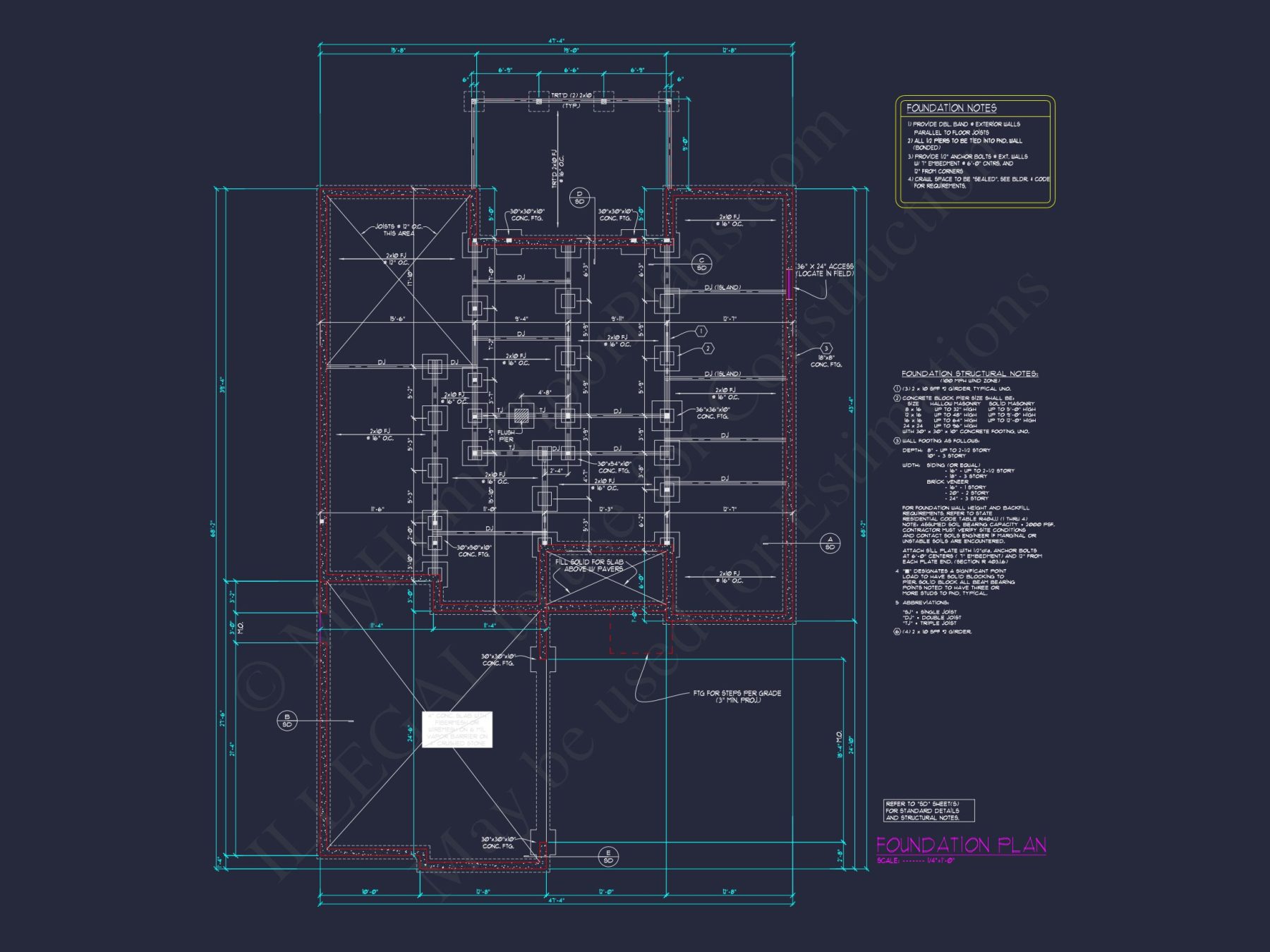 2.5 Story CAD Architectural Design