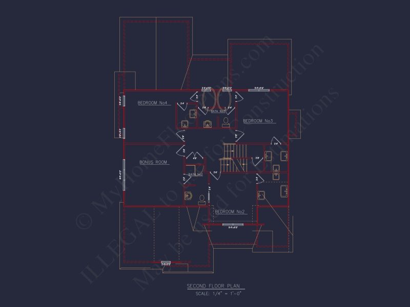 Beautiful house Plan Blueprint with CAD Designs and Floor Plans