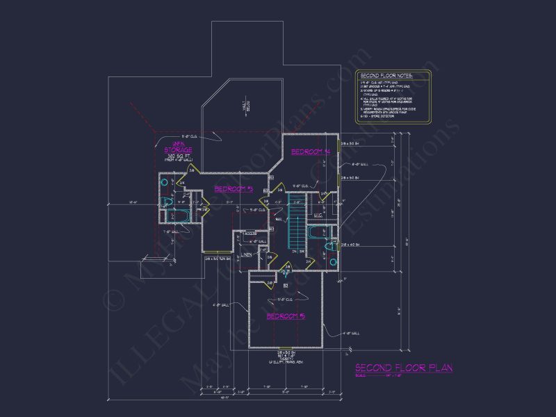 Beautiful house Plan Featuring 5 Beds, CAD Blueprints & Designs