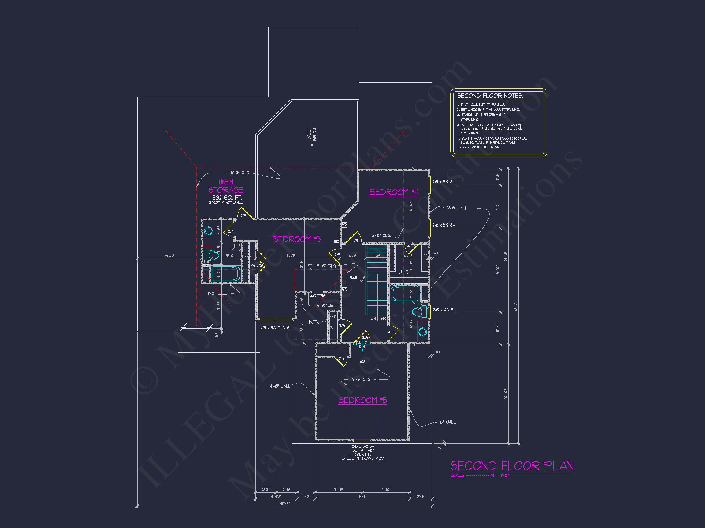 Beautiful house Plan Featuring 5 Beds,CAD Blueprints & Designs