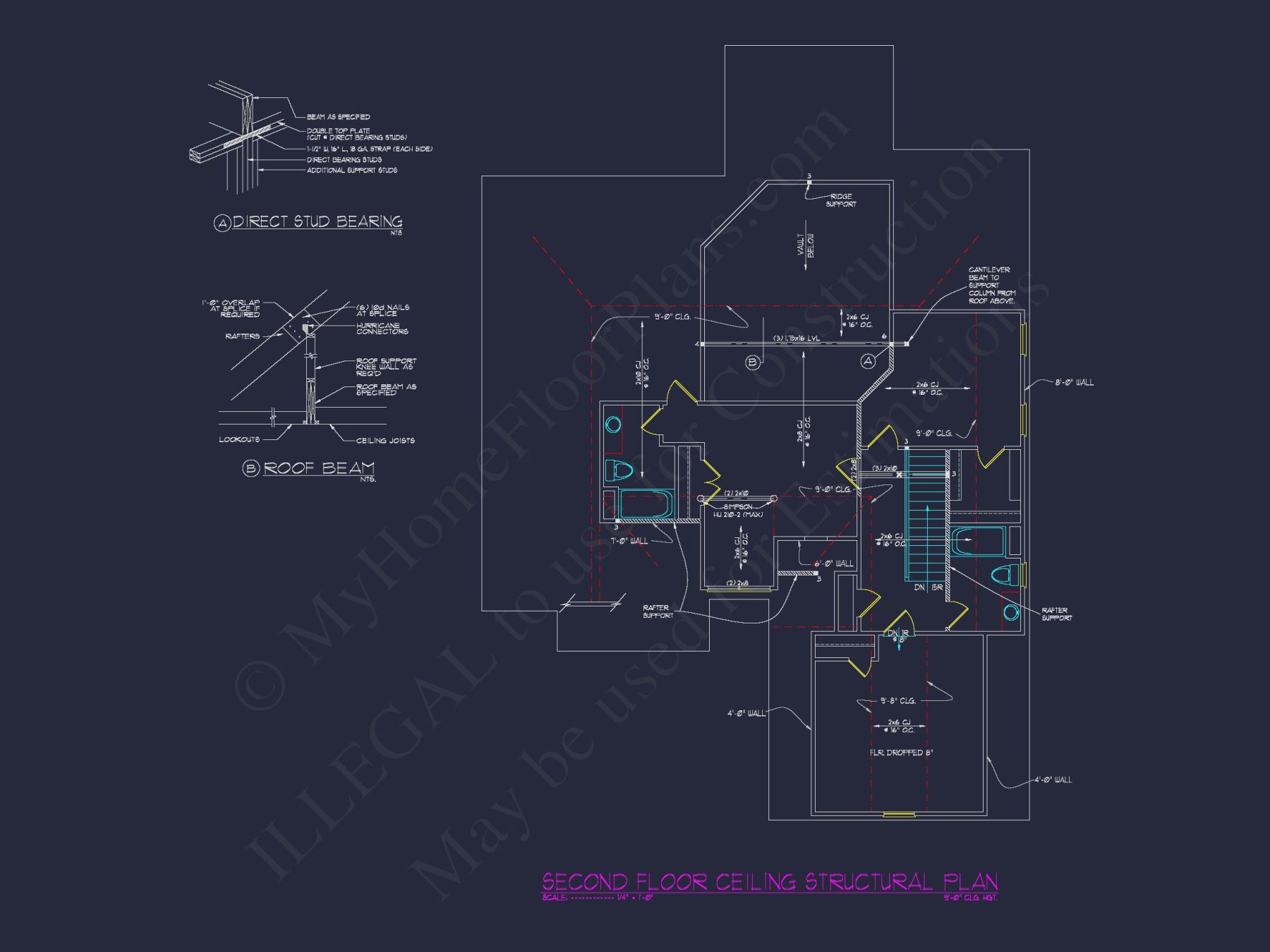 Beautiful house Plan Featuring 5 Beds, CAD Blueprints & Designs