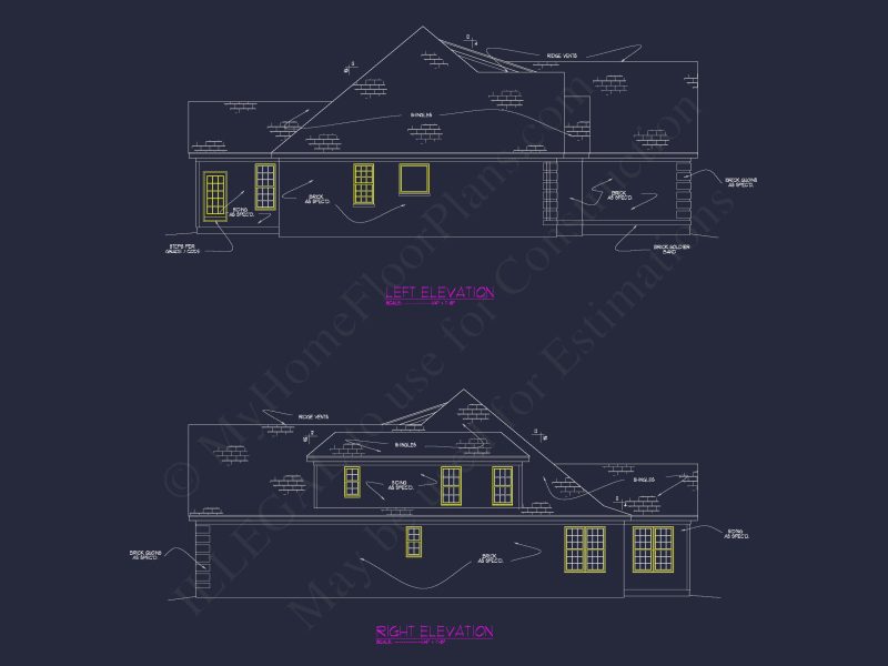 Beautiful house Plan Featuring 5 Beds, CAD Blueprints & Designs