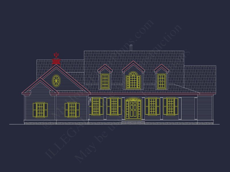 Beautiful house Plan Featuring Classic Architecture & CAD Designs