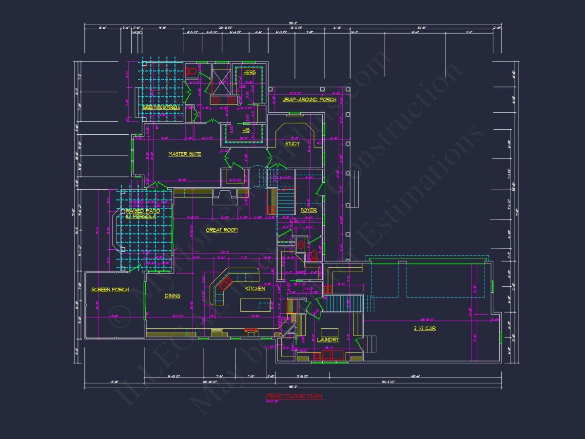 Beautiful house Plan Featuring Classic Architecture & CAD Designs