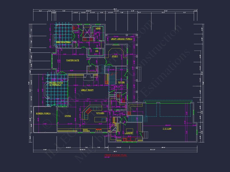 Beautiful house Plan Featuring Classic Architecture & CAD Designs