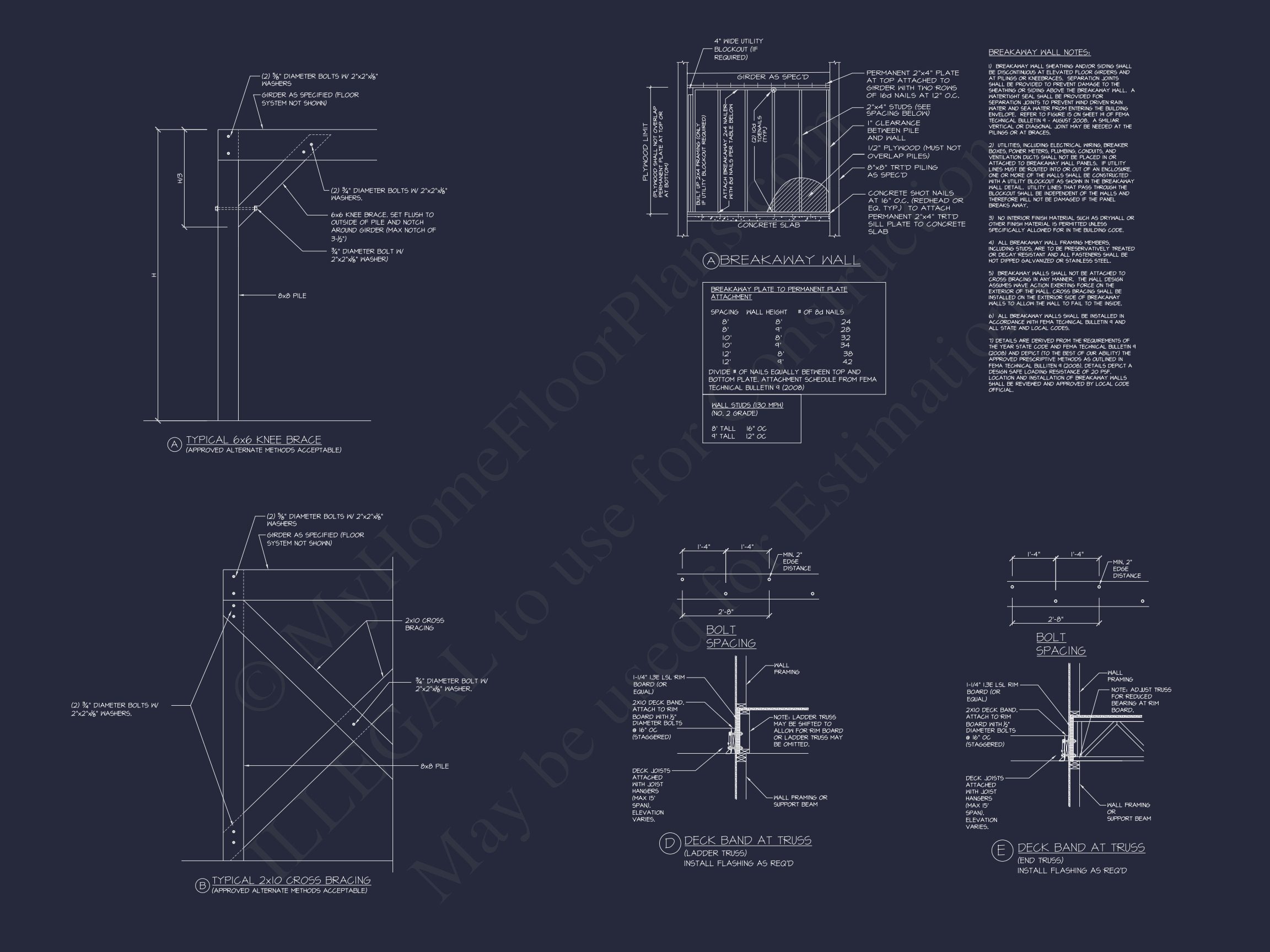 Beautiful Home Plan With Coastal Design and CAD Blueprints