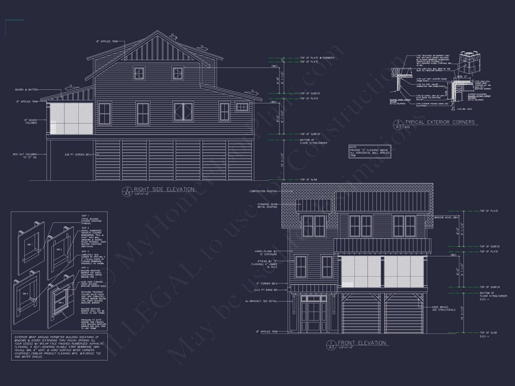 Beautiful house Plan With Coastal Design and CAD Blueprints
