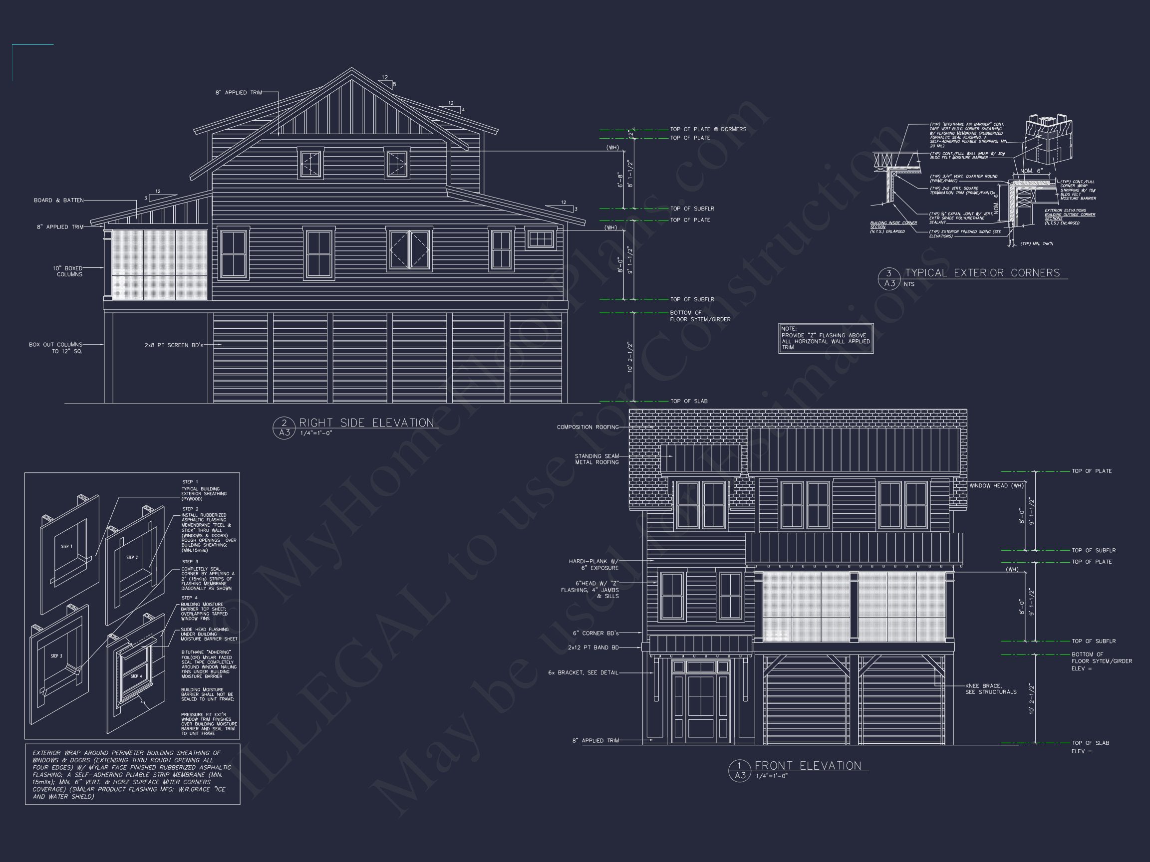 Beautiful Home Plan With Coastal Design and CAD Blueprints