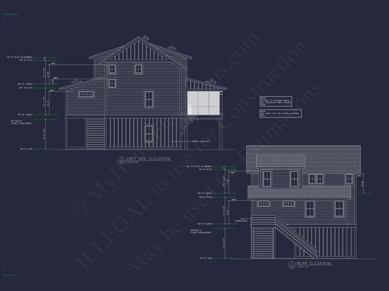 Beautiful house Plan With Coastal Design and CAD Blueprints
