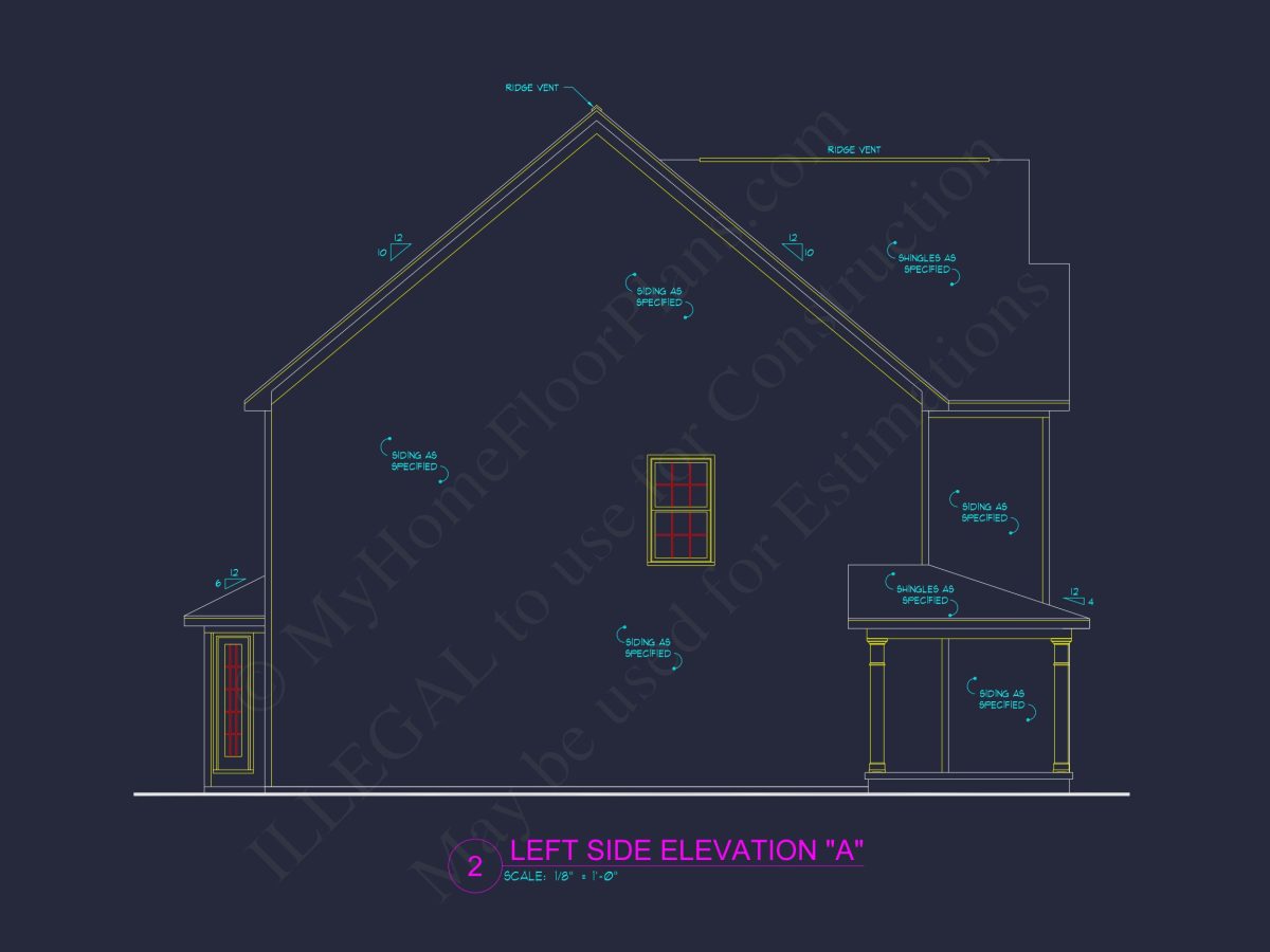 Beautiful house Plan with 2 Floors & CAD Architectural Design