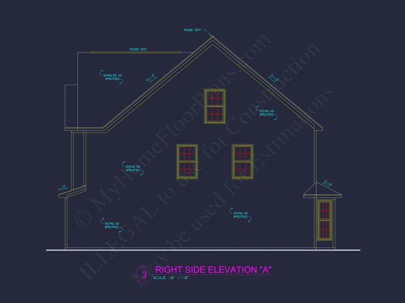Beautiful house Plan with 2 Floors & CAD Architectural Design