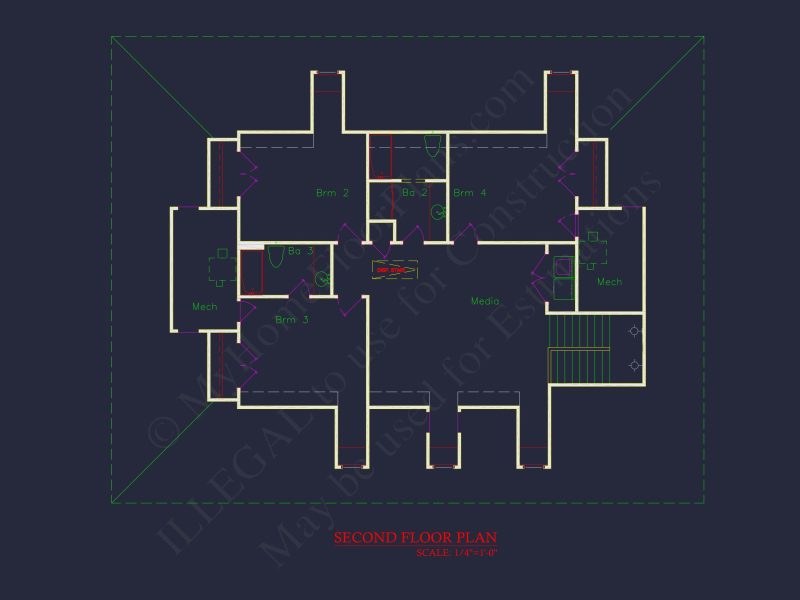 Beautiful house Plan with 2 Floors, CAD Blueprints & Designs
