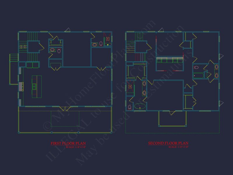 Beautiful house Plan with 2-Story Architectural Designs