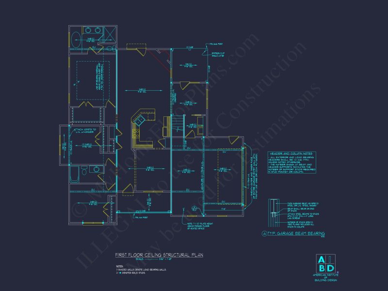 Beautiful house Plan with 2-Story CAD Designs & 3 Bedrooms