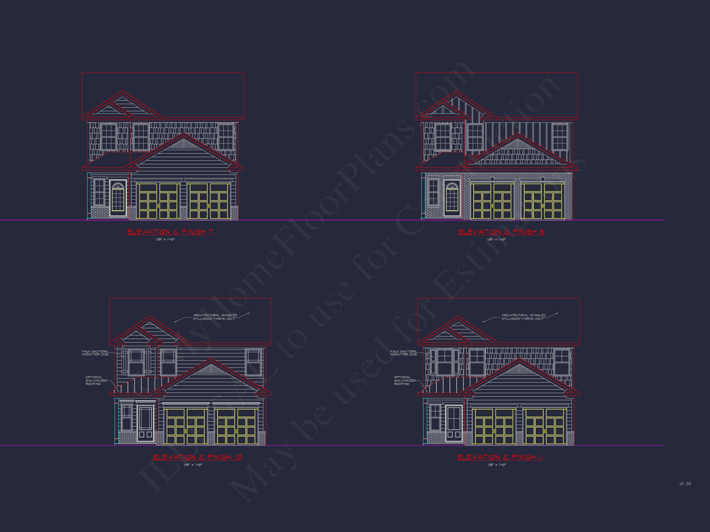 Beautiful Home Plan with 2-Story CAD Designs and Open Floor Plans