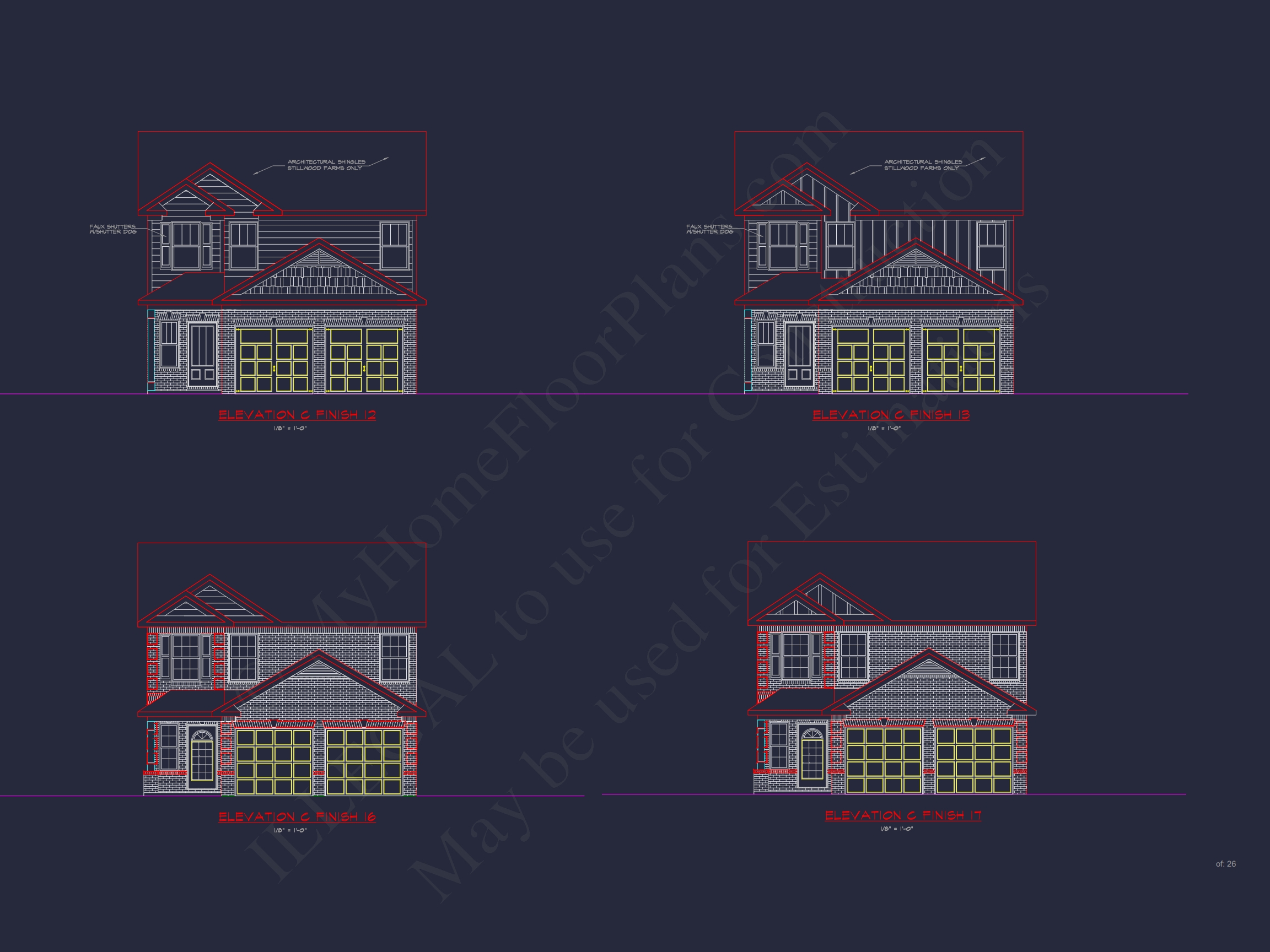 Beautiful Home Plan with 2-Story CAD Designs and Open Floor Plans