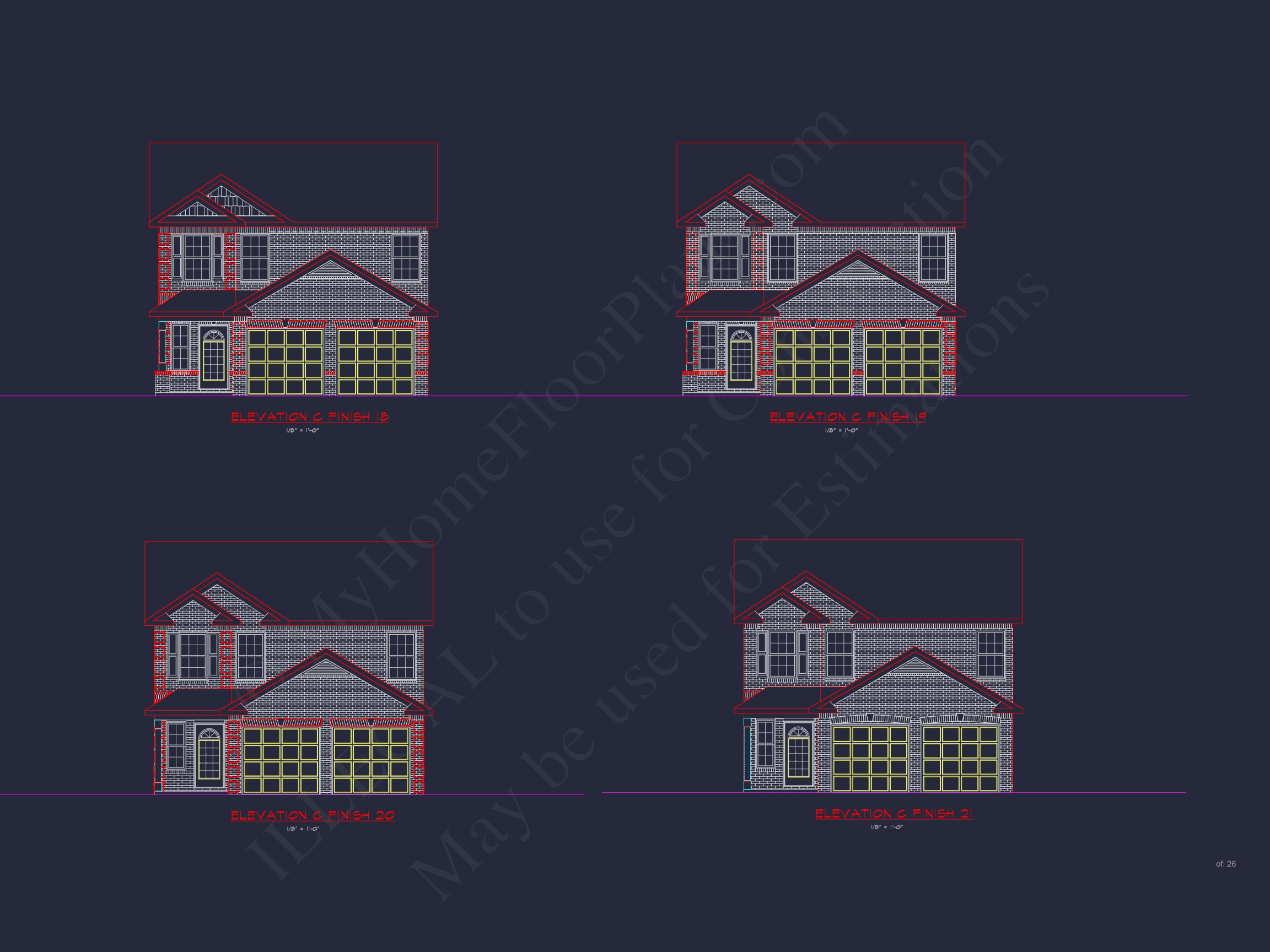 Beautiful Home Plan with 2-Story CAD Designs and Open Floor Plans