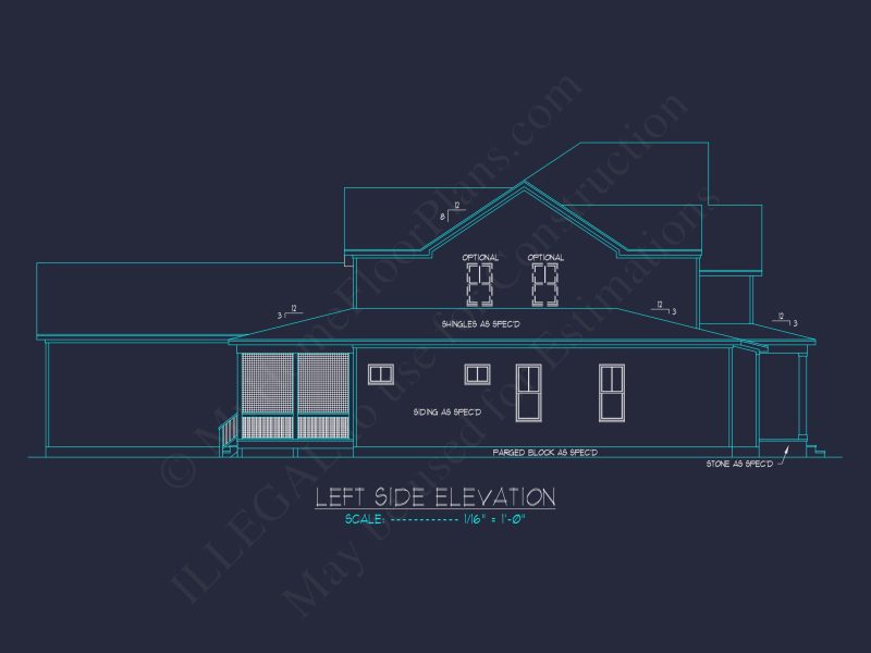 Beautiful house Plan with 2-Story Floor Plan & CAD Designs
