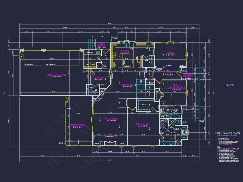 Beautiful house Plan with 2-Story Floor Plan & CAD Designs