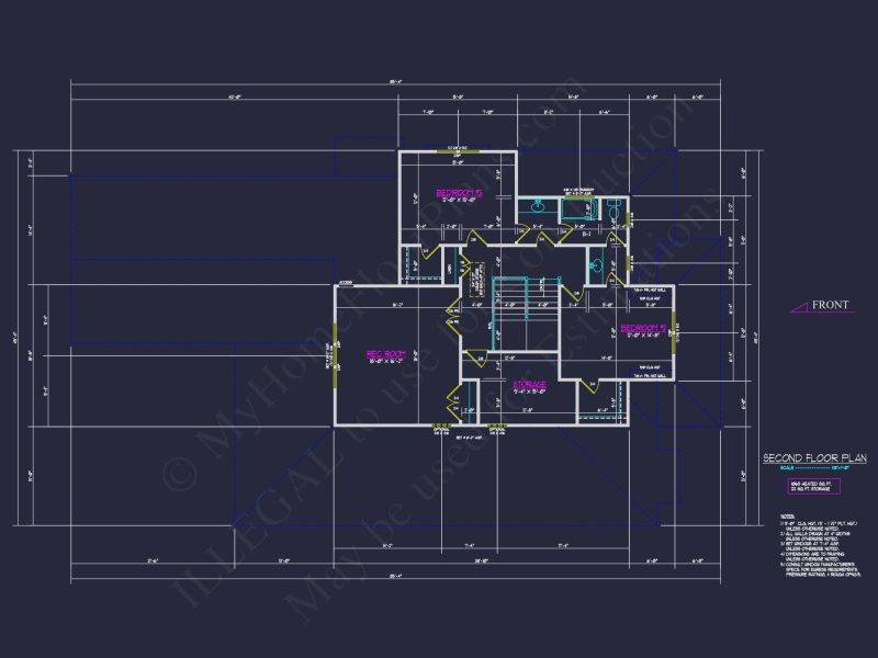 Beautiful house Plan with 2-Story Floor Plan & CAD Designs