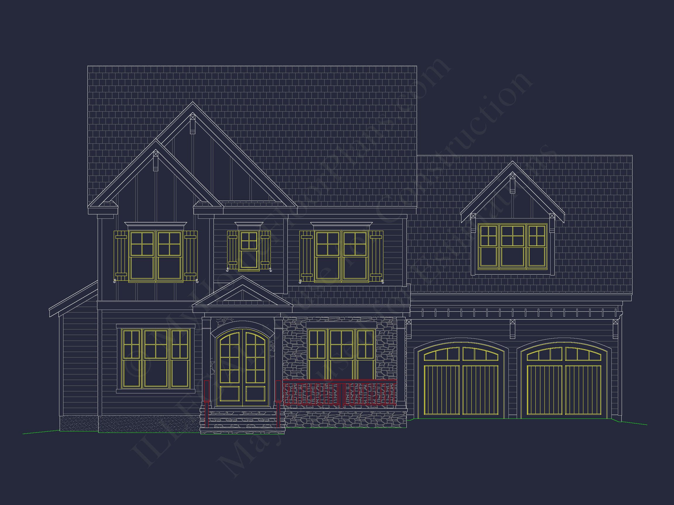 Beautiful house Plan with 2.5 Floors,CAD Designs & Blueprint