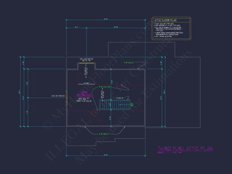 Beautiful house Plan with 2.5 Floors, CAD Designs & Blueprint