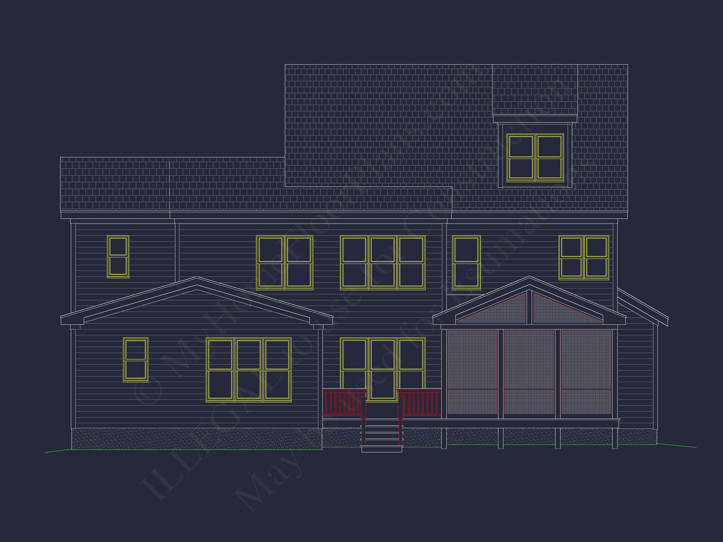 Beautiful house Plan with 2.5 Floors,CAD Designs & Blueprint