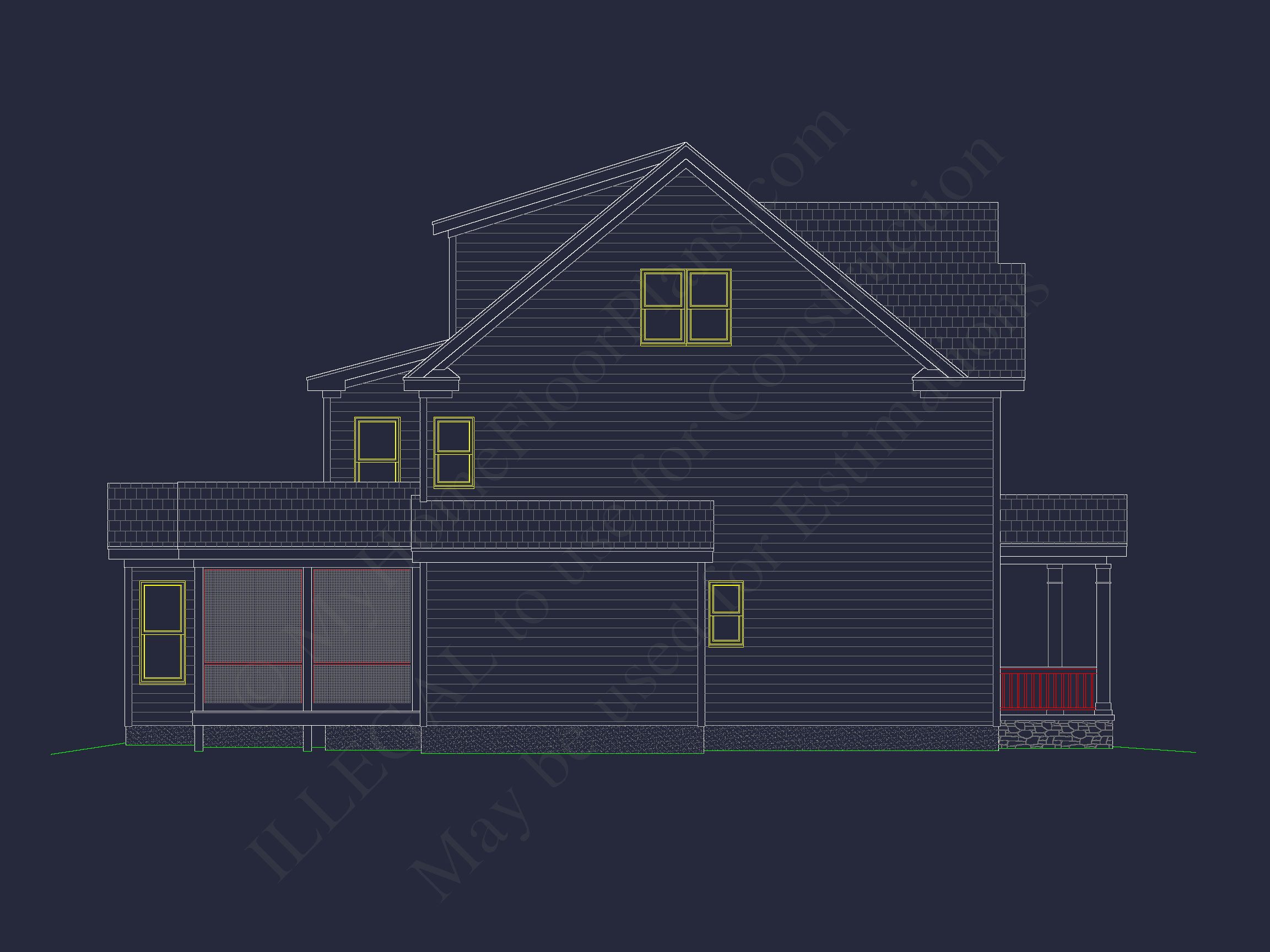 Beautiful house Plan with 2.5 Floors,CAD Designs & Blueprint