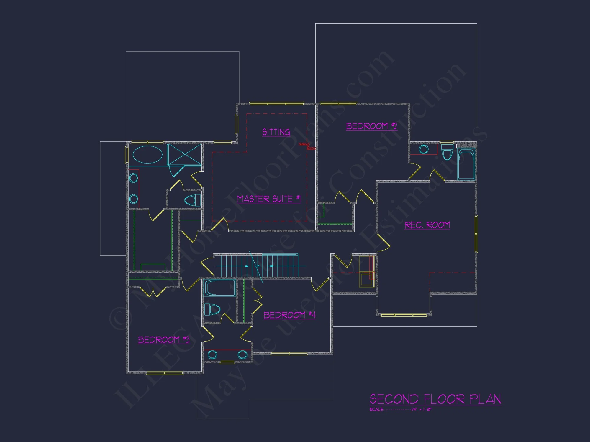 Beautiful house Plan with 2.5 Floors, CAD Designs & Blueprint