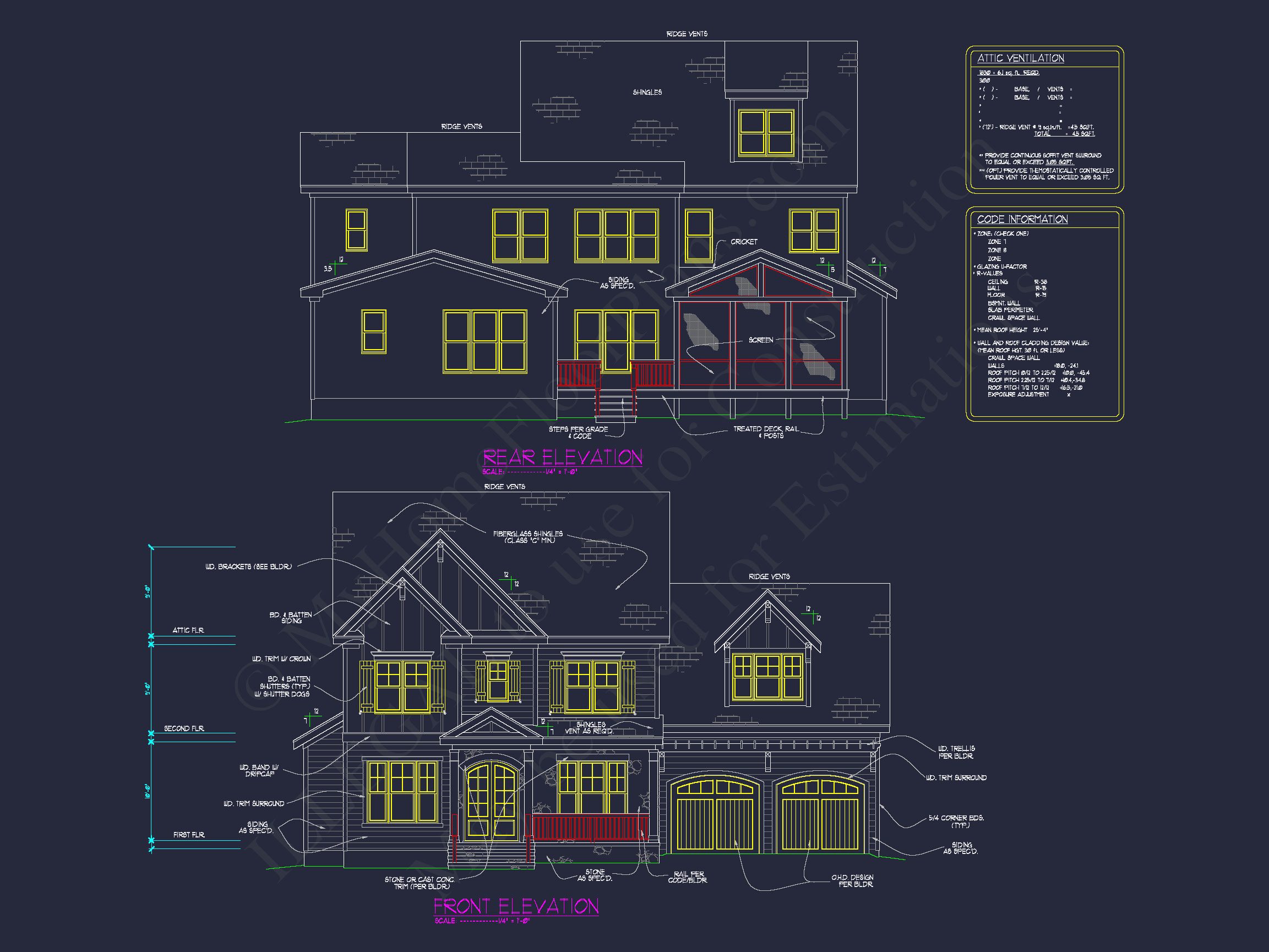 Beautiful house Plan with 2.5 Floors,CAD Designs & Blueprint