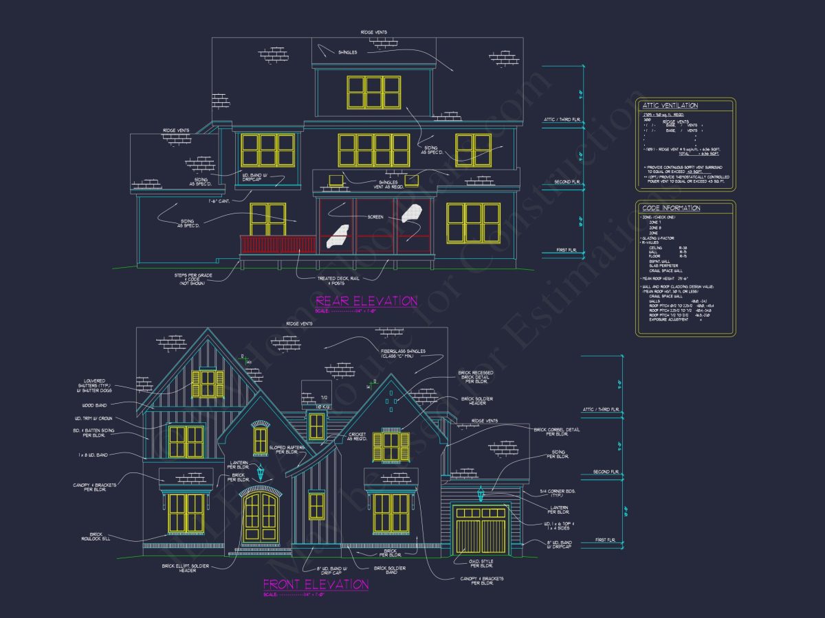 Beautiful house Plan with 4 Bedrooms, CAD Blueprints & Designs