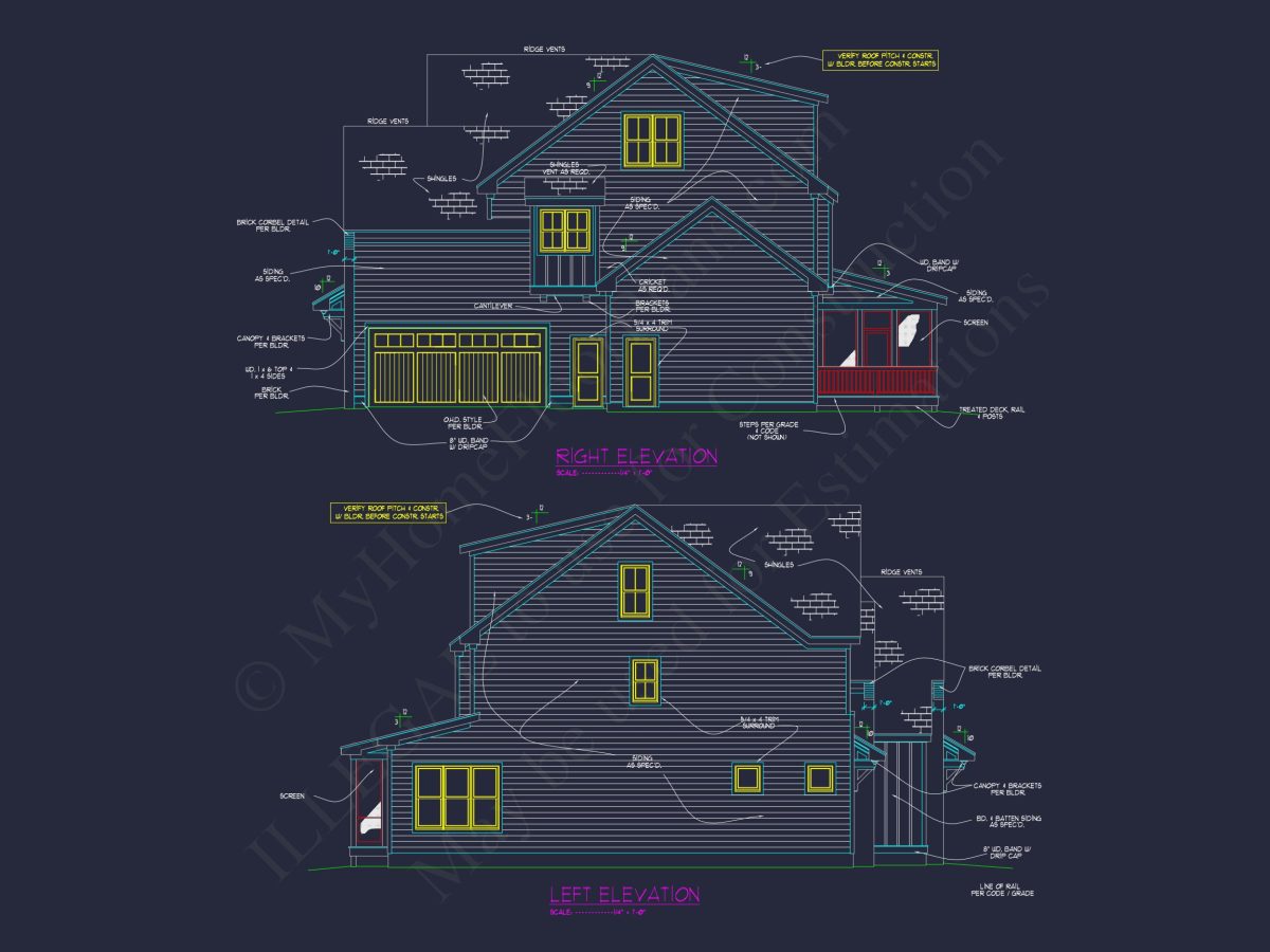 Beautiful house Plan with 4 Bedrooms, CAD Blueprints & Designs