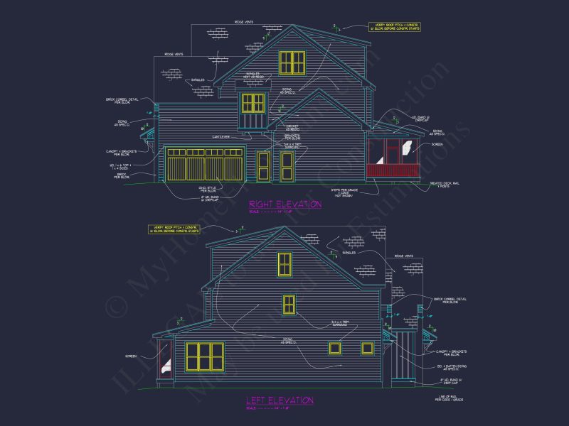 Beautiful house Plan with 4 Bedrooms, CAD Blueprints & Designs