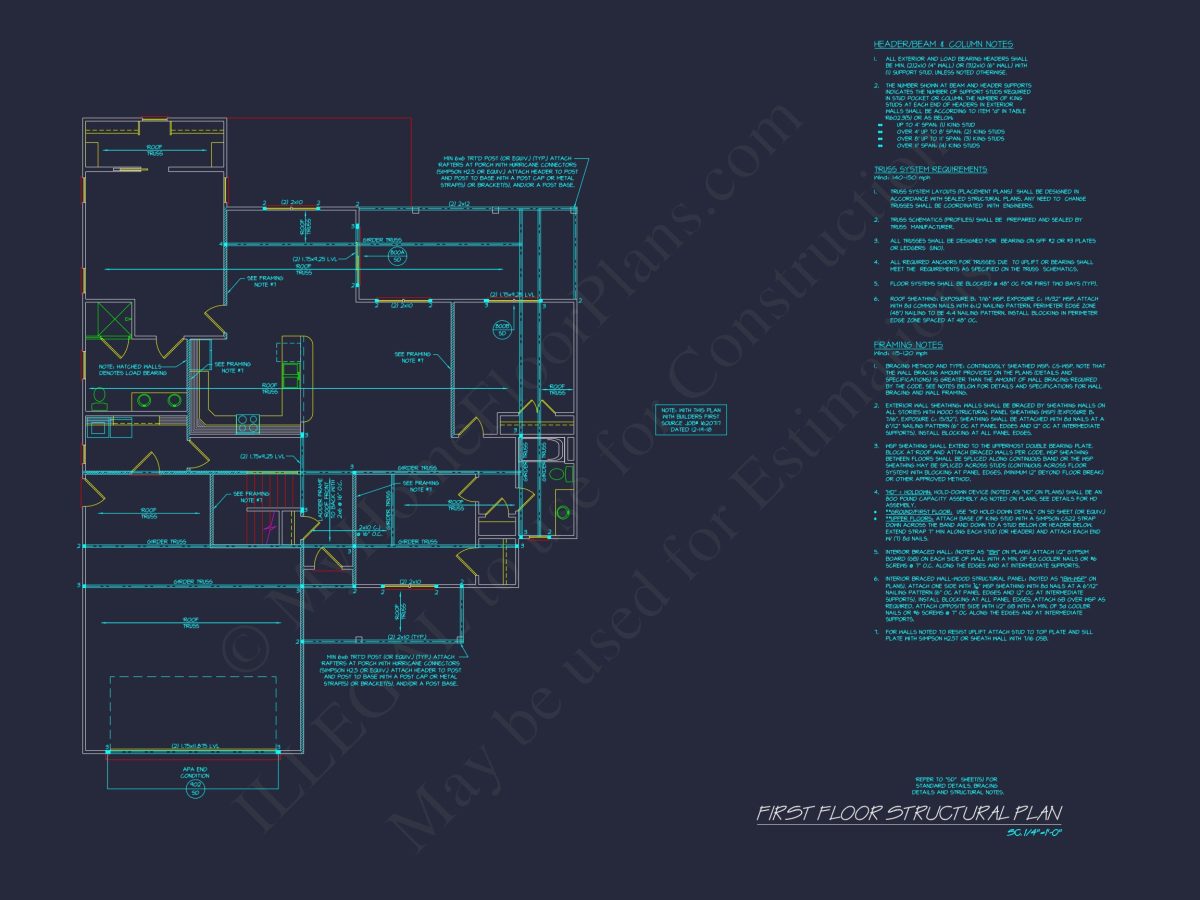 Beautiful house Plan with 4 Bedrooms, CAD Designs & Blueprint