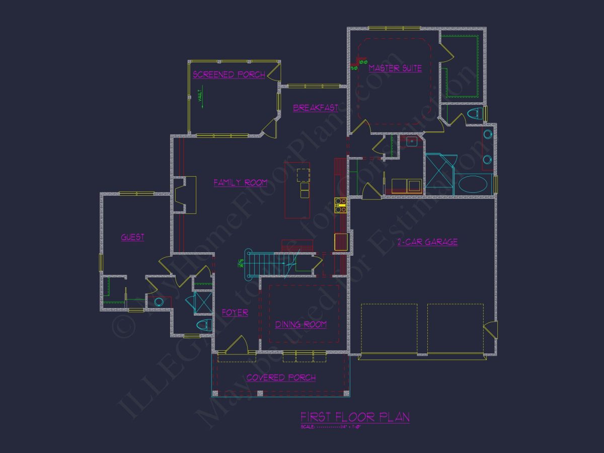 Beautiful house Plan with 4 Beds, 2 Stories, and Open Layout
