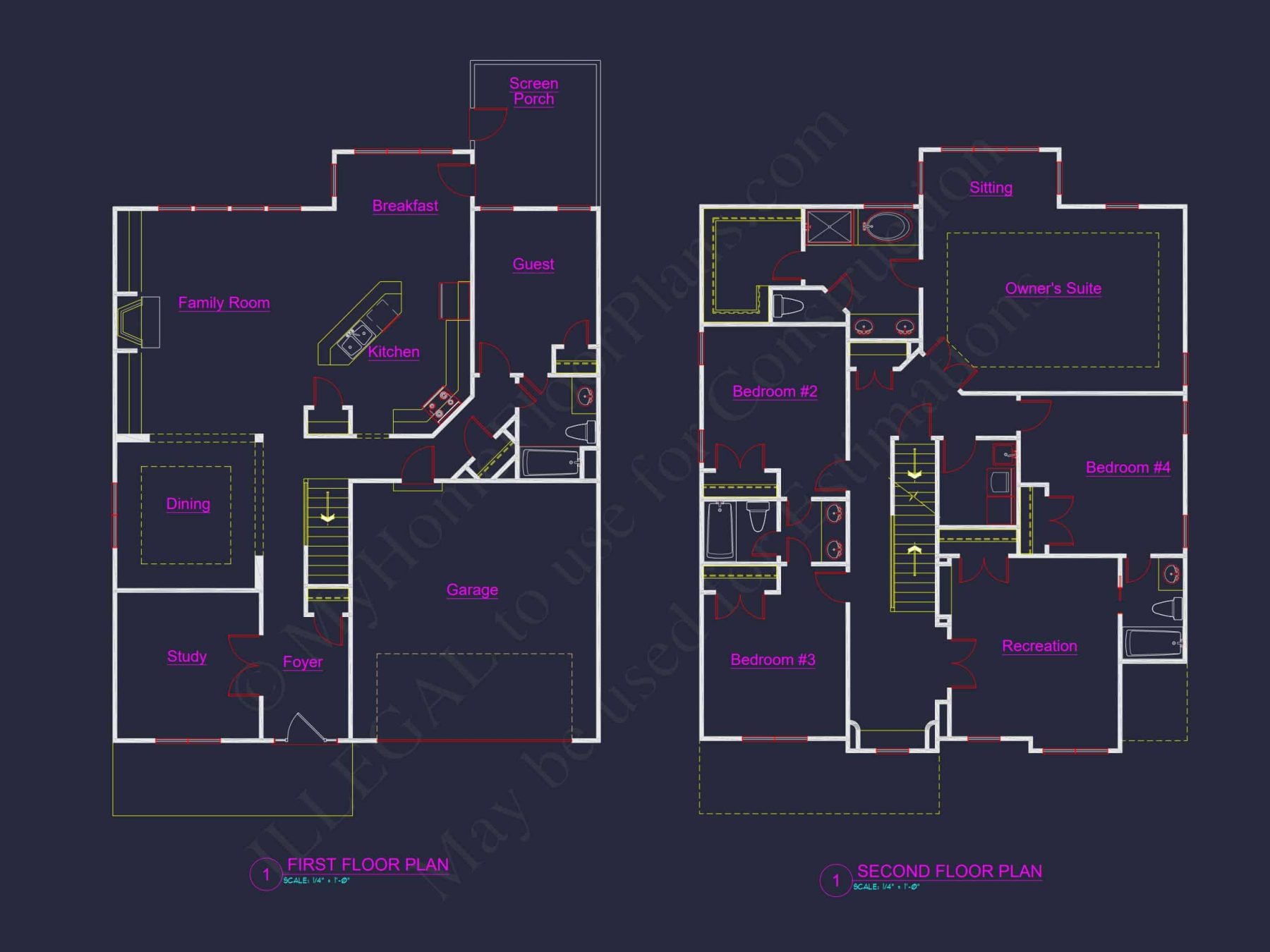 Beautiful house Plan with Architectural Details & CAD Designs