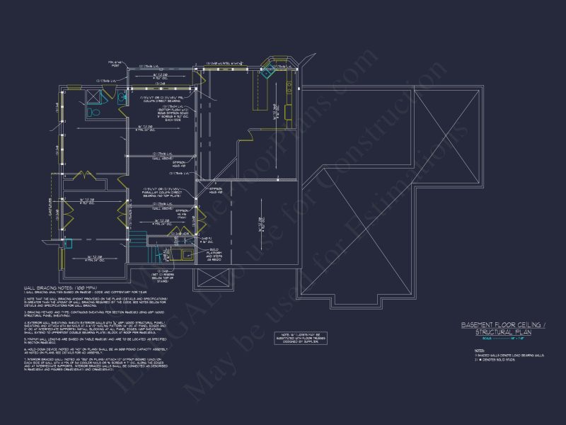 Beautiful house Plan with CAD Blueprint and Architectural Designs
