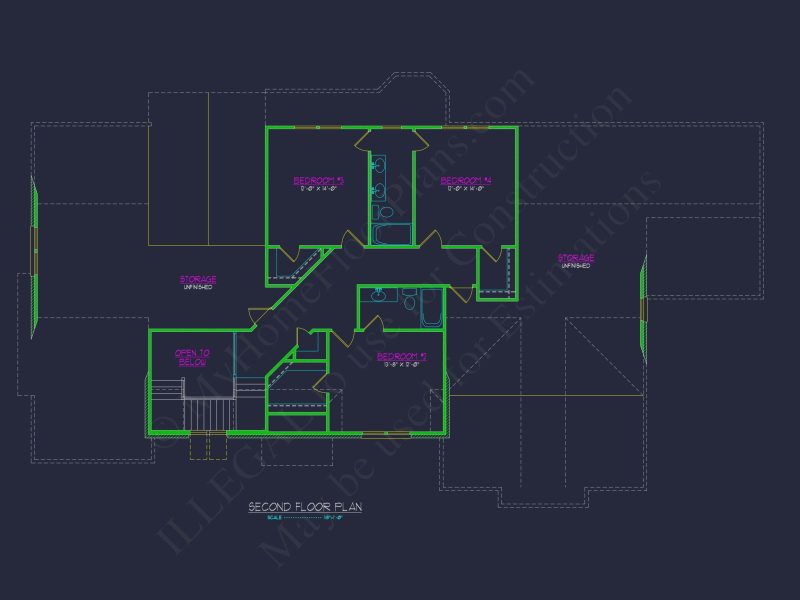 Beautiful house Plan with CAD Blueprint and Architectural Designs