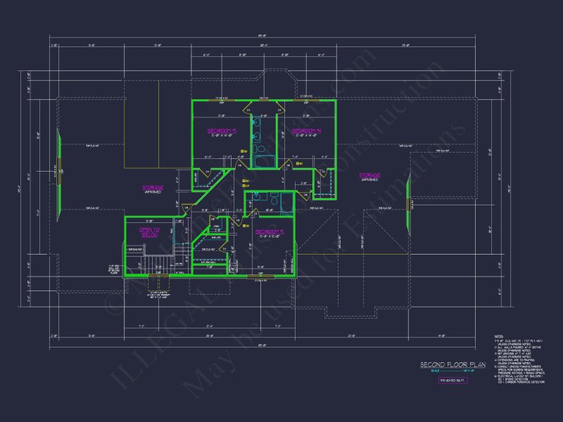 Beautiful house Plan with CAD Blueprint and Architectural Designs