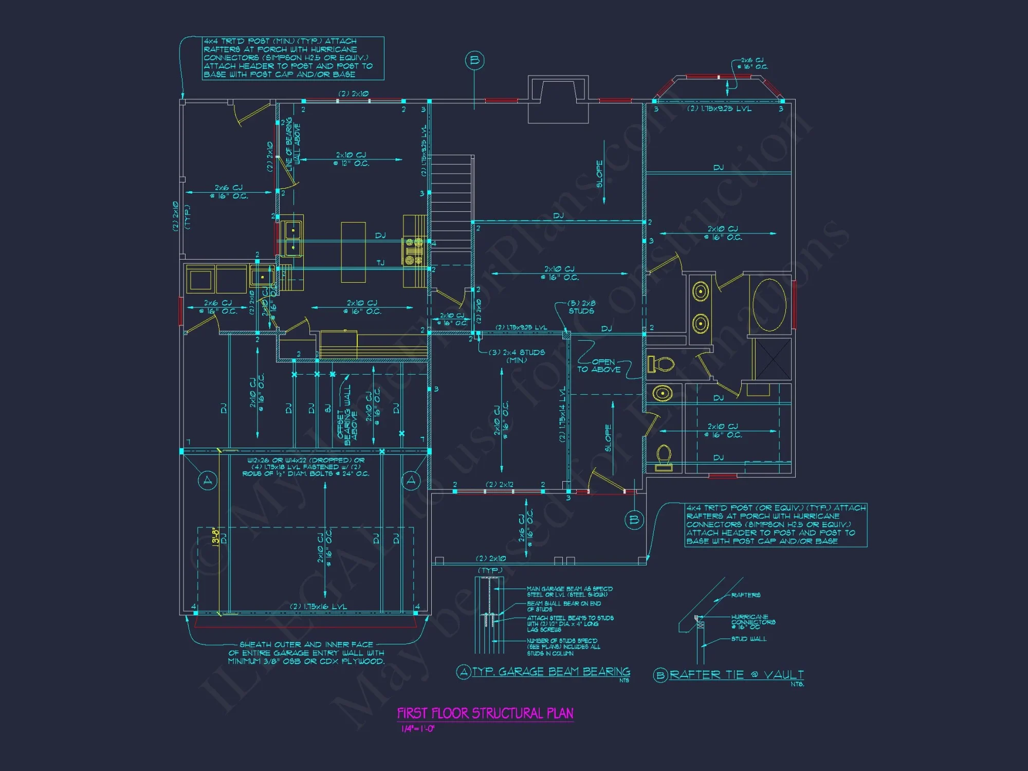 Beautiful house Plan with CAD Designs: 3-Bedroom, 51'-4 Layout