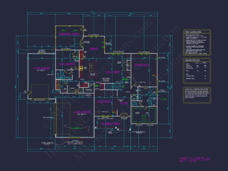 Beautiful house Plan with CAD Floor Designs and Blueprint Details