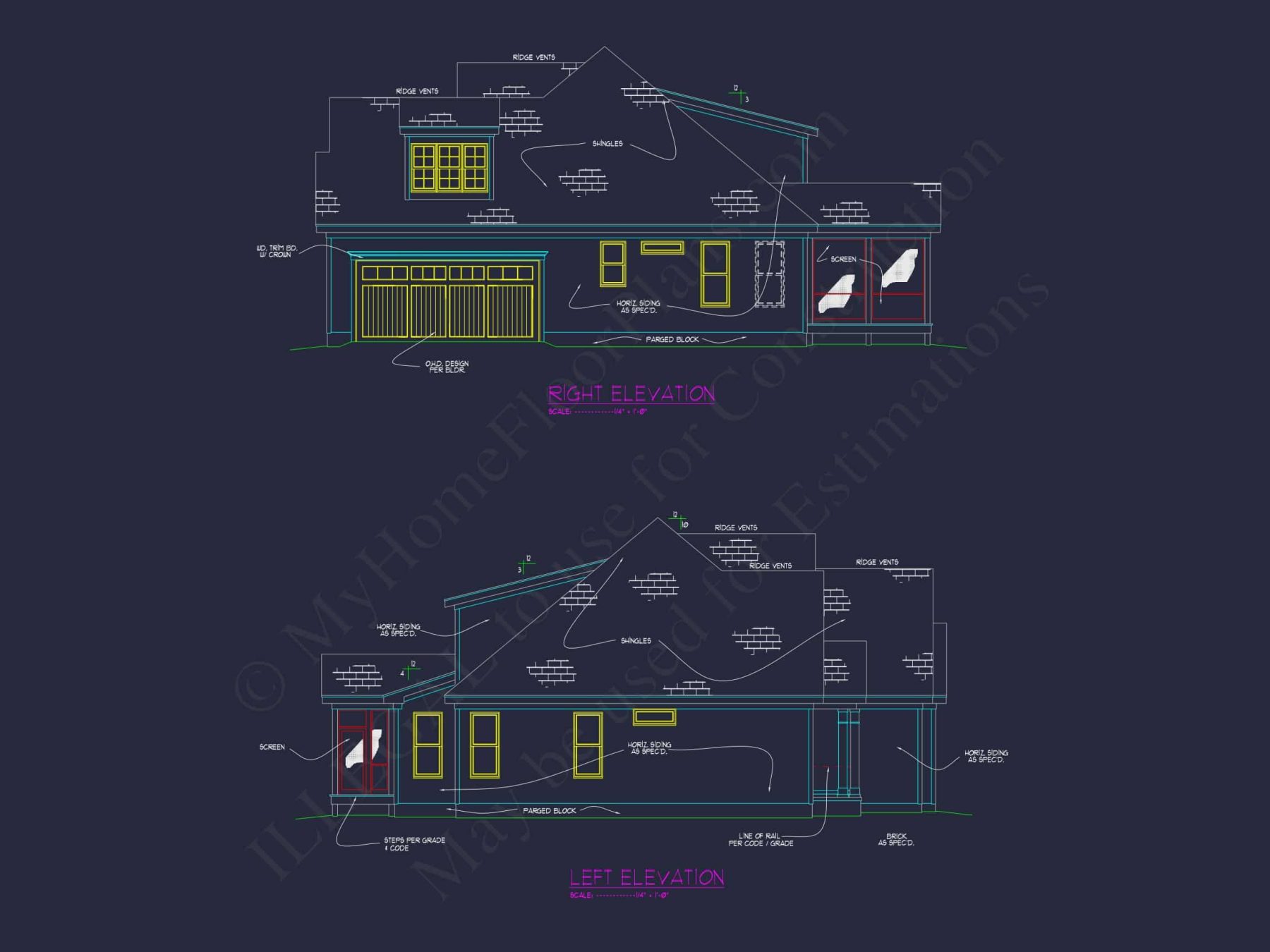 Beautiful house Plan with Detailed Blueprint & CAD Designs