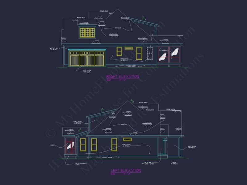 Beautiful house Plan with Detailed Blueprint & CAD Designs