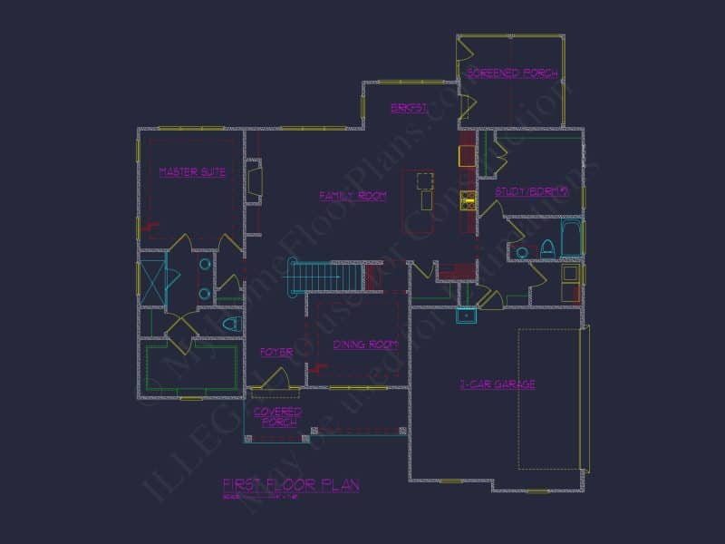 Beautiful house Plan with Detailed Blueprint & CAD Designs