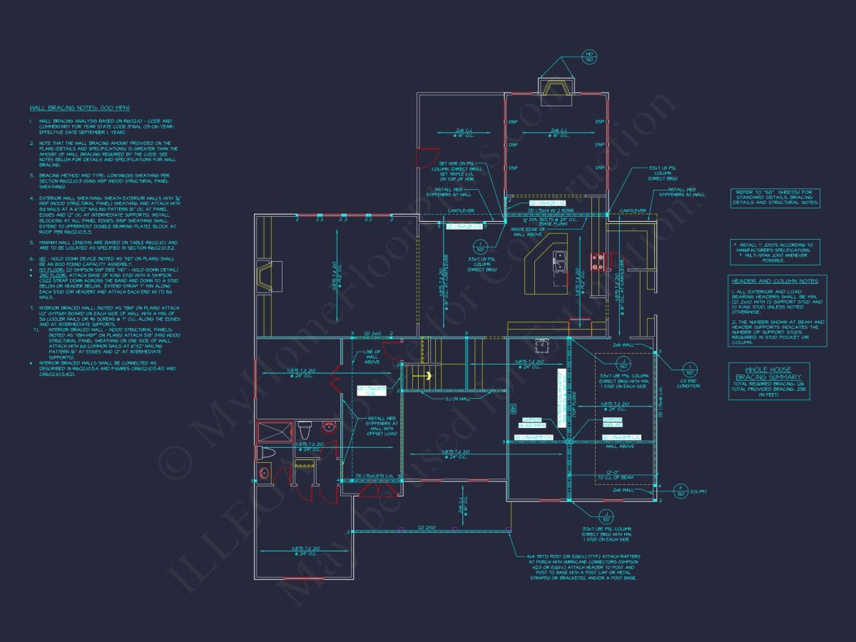 Beautiful house Plan with Detailed CAD Floor Plan and Designs