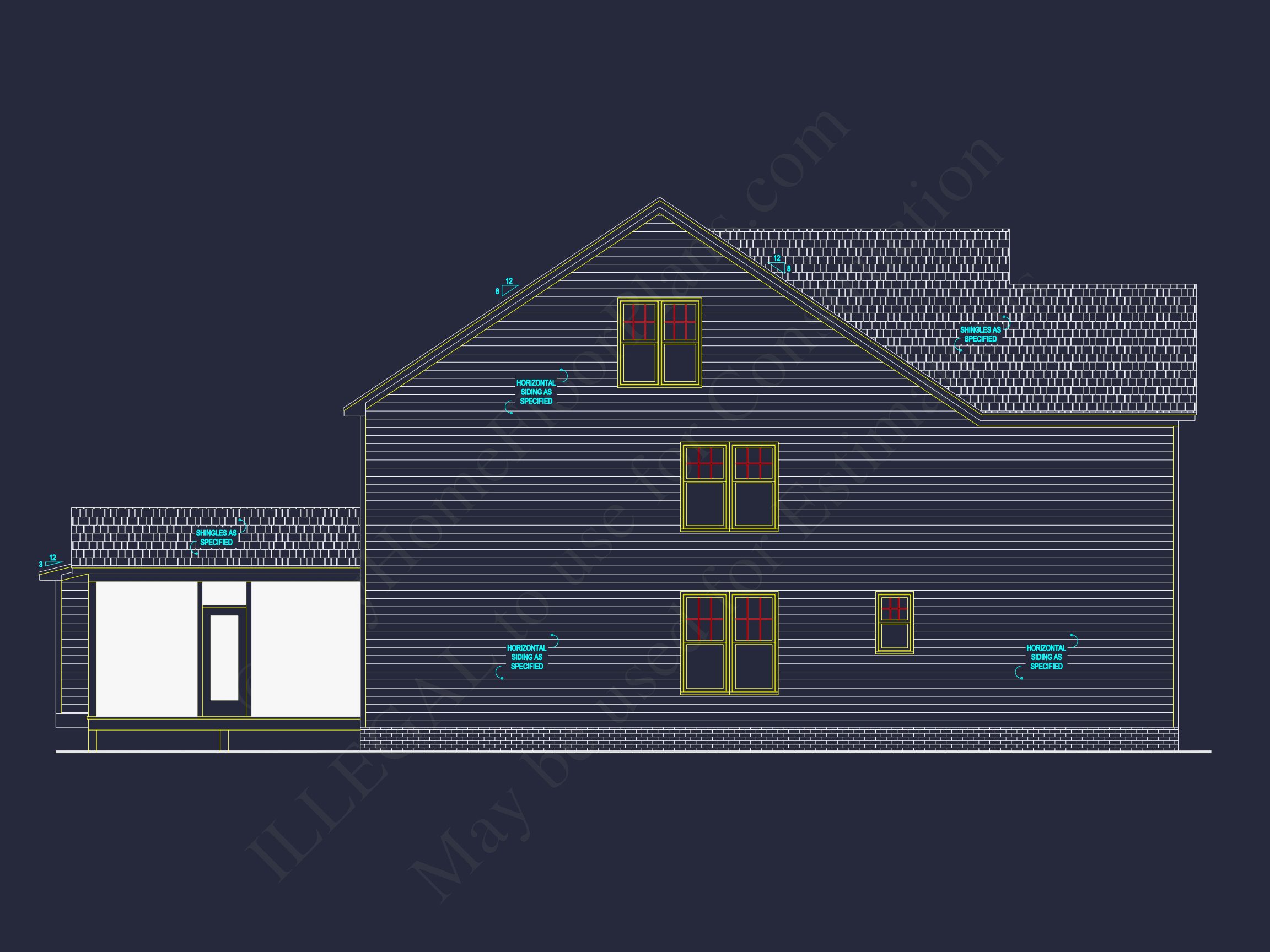 Beautiful house Plan with Detailed CAD Floor Plan and Designs