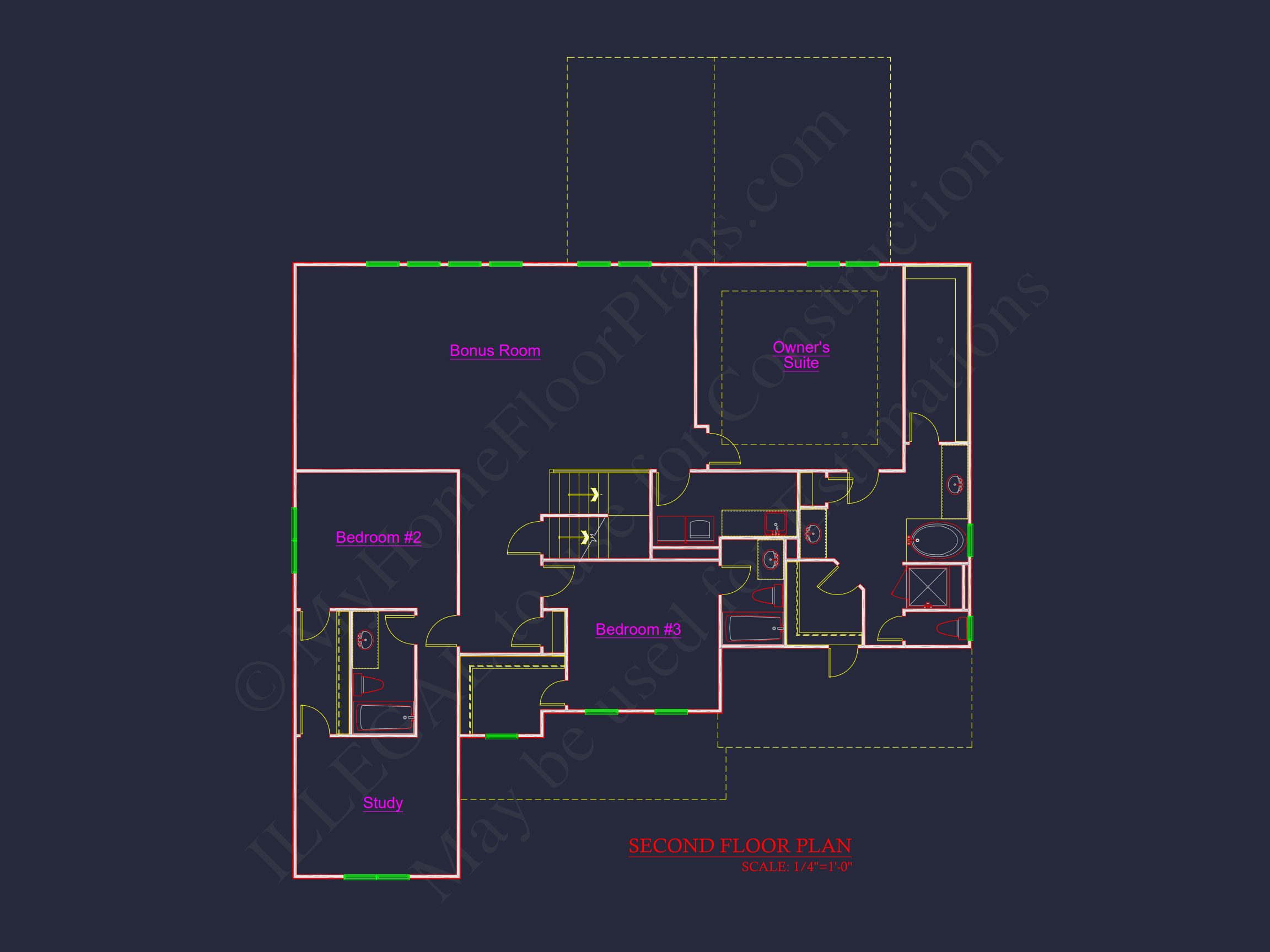 Beautiful house Plan with Detailed CAD Floor Plan and Designs